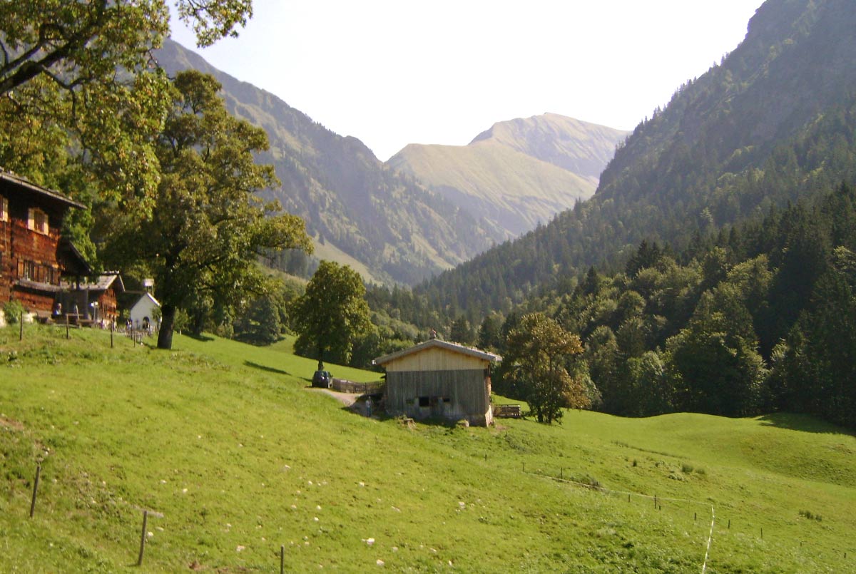 Almhütten in den Bergen