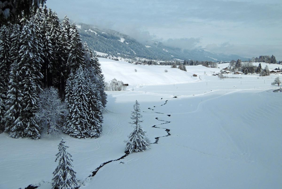 Verschneite Landschaft