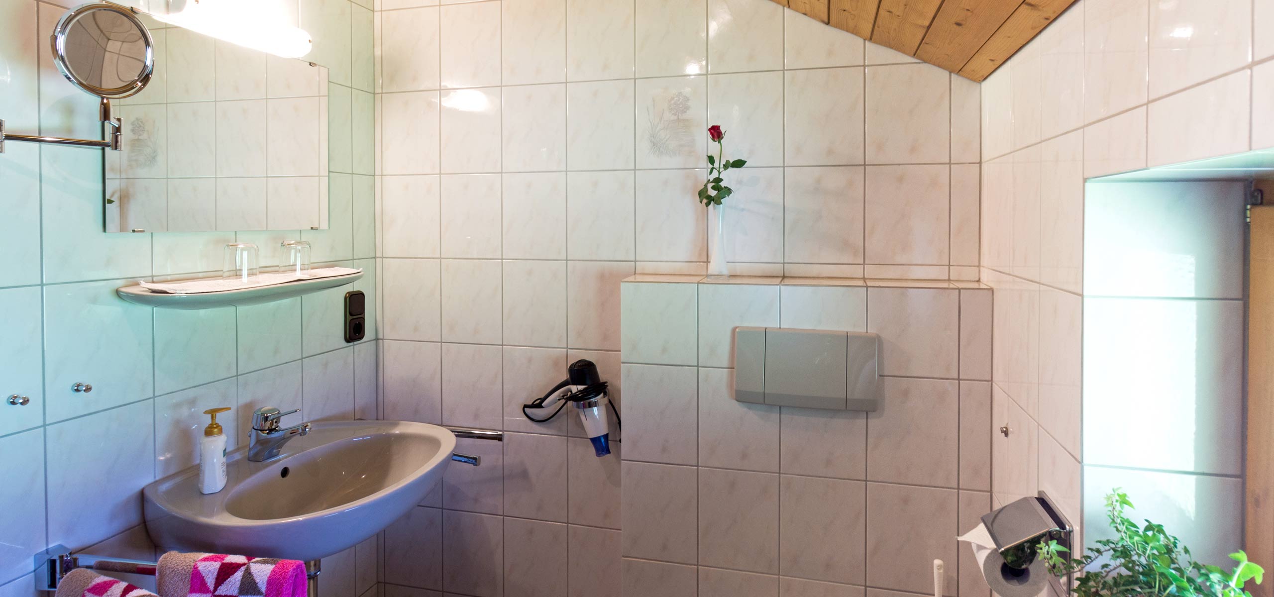 Badezimmer mit Tageslicht
